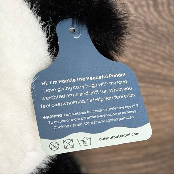 Pookie the Panda Weighted Animal, Adult Anxiety Stuff Animal. NWT! - Picture 15 of 16